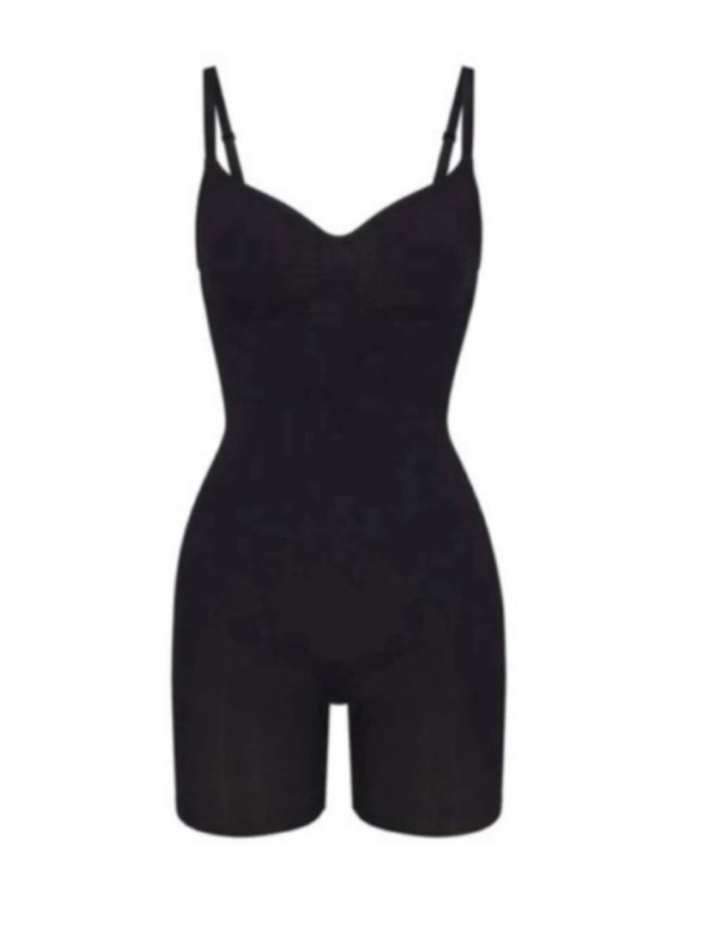 SKIMS SEAMLESS SCULPT MID THIGH BODYSUIT BLACK ONYX XS NEW WITHOUT TAGS